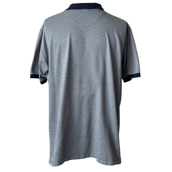 Polo Ralph Lauren Blue White Cotton Short Sleeve Polo Shirt XXL  Houndstooth - Picture 7 of 8